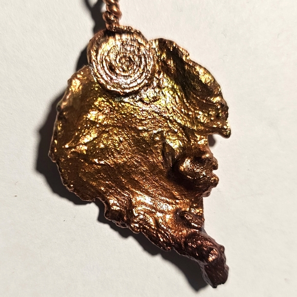 Pendant copper leaf- REAL LEAF! - Picture 2 of 4